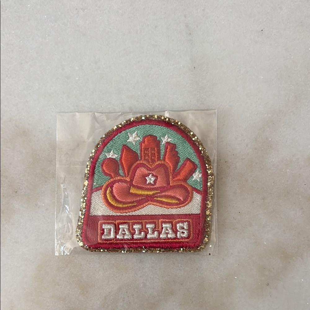 Stoney Clover Lane Dallas Embroidered Patch with Gold Trim